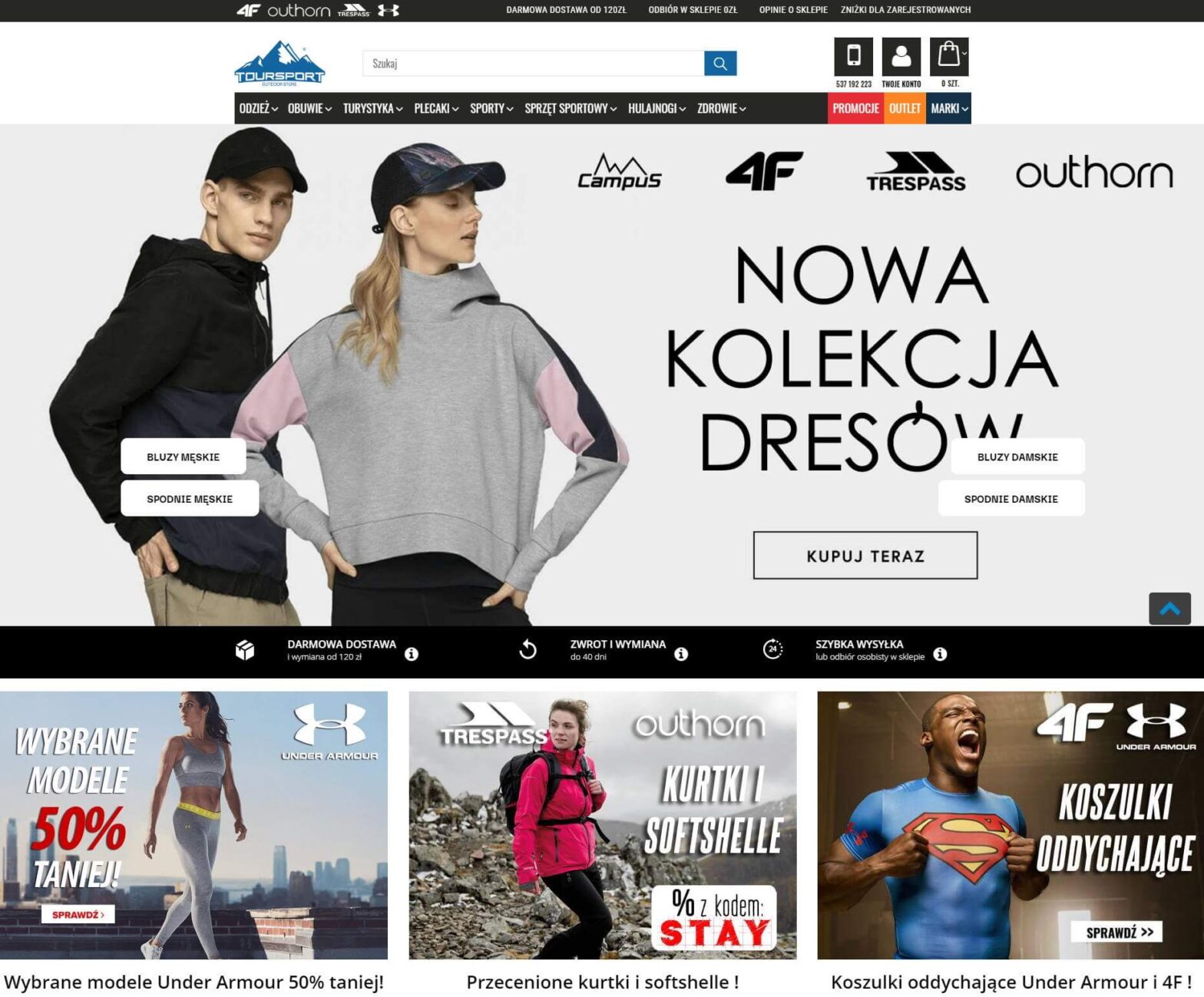toursport.pl - sklep z odzieżą i sprzętem sportowym